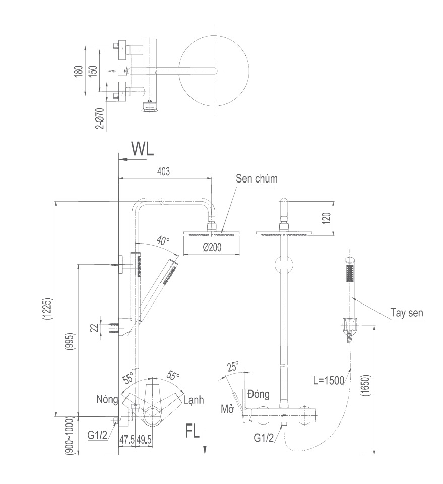 Sen cây tắm Inax BFV-71S tại Hải Phòng