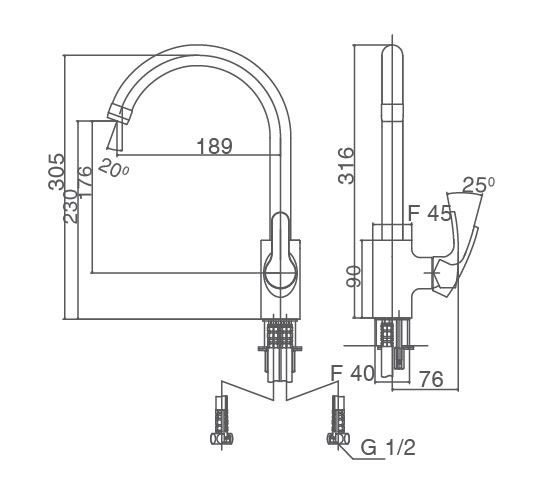 voi rua bat nong lanh inax SFV-802S