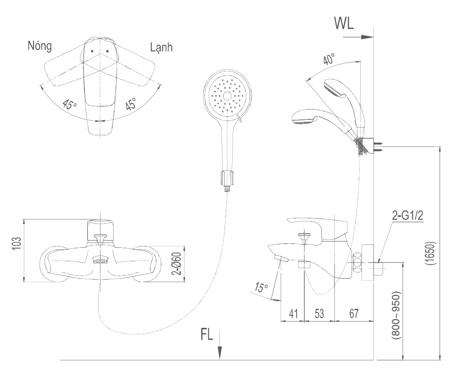 voi sen tam nong lanh bfv- 213s-3c