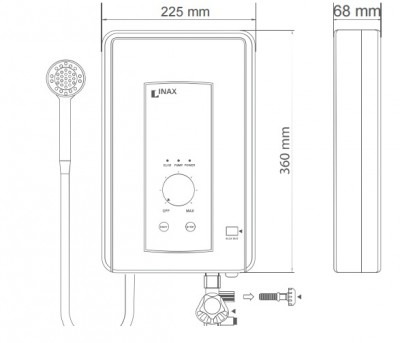 Ban ve binh nong lanh Inax HI-35R