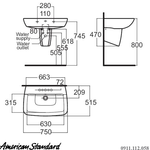 ban ve american-standard-WP-F518