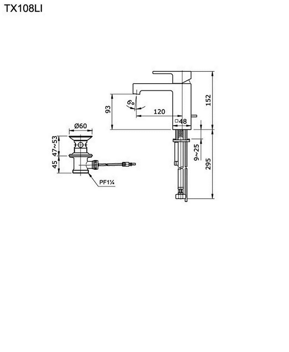 Voi chau Lavabo TOTO TX108LI