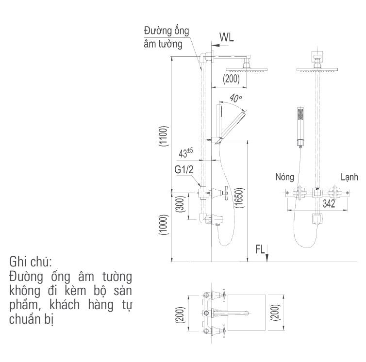 voi sen tam nong lanh inax bfv-81sehw