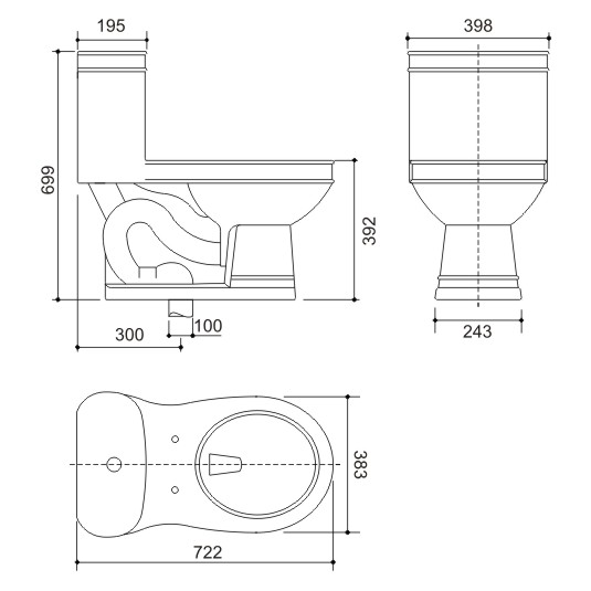 Bồn cầu 1 khối Cosani LI012E