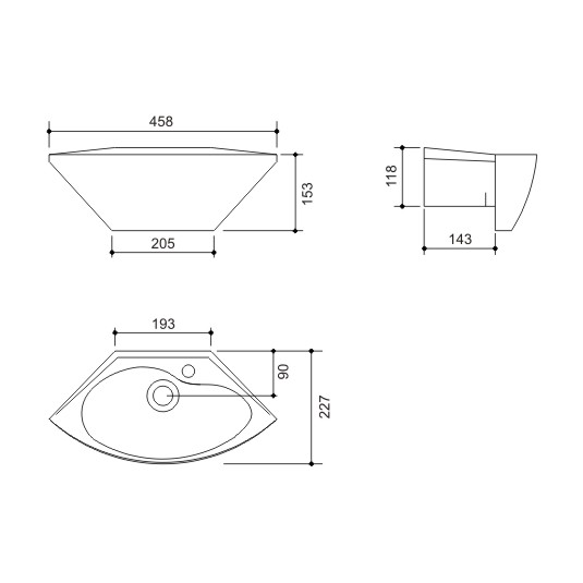 Sơ đồ chậu Lavabo