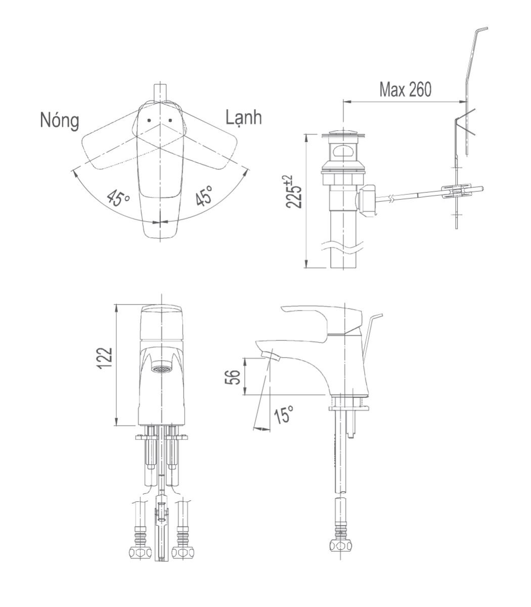 Bán vòi chậu nóng lạnh Inax LFV-211S tại Hải Phòng