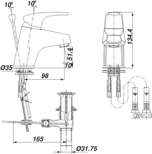 Voi chau Lavabo Inax LFV-282S 