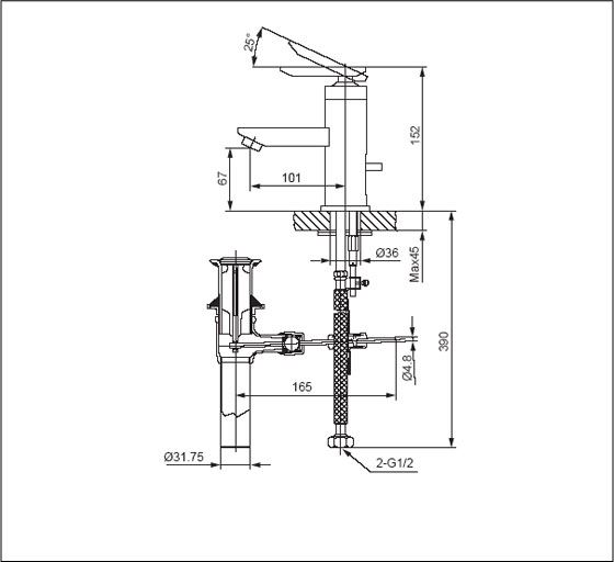 Vòi rửa chậu Lavabo LFV-4000S chính hãng