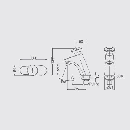 Bán vòi chậu lavabo nước lạnh inax LFV-12A