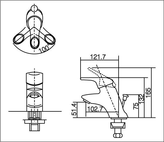 Voi chau nong lanh inax LFV-102S