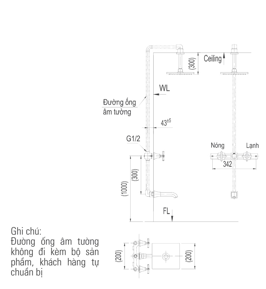 voi sen tam nong lanh inax bfv81sec